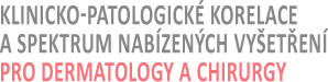 Klinicko-patologické korelace a spektrum nabízených vyšetření pro dermatology a chirurgy