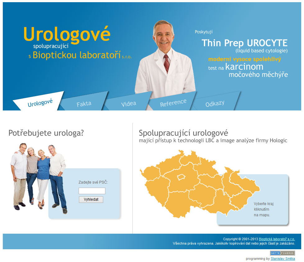 Preview of the website www.urolog.cz